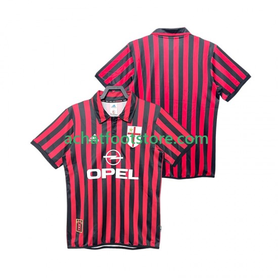 Maillot AC Milan Rétro Domicile Tenue pour Homme 2002 2022 Manche Courte