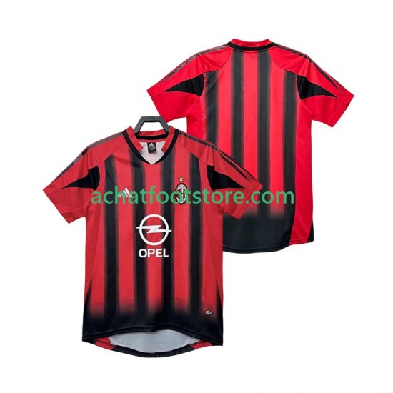 Maillot AC Milan Rétro Domicile Tenue pour Homme 1999 1998 Manche Courte