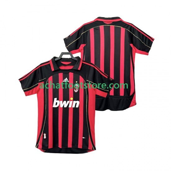 Maillot AC Milan Rétro Domicile Tenue pour Homme 2006 2007 Manche Courte