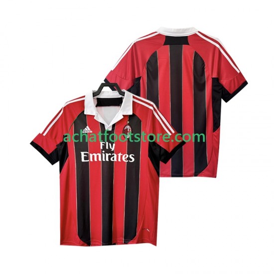Maillot AC Milan Rétro Domicile Tenue pour Homme 2012 2013 Manche Courte