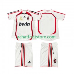 Maillot AC Milan Rétro Extérieur Tenue pour Enfant 2006 2007 Manche Courte