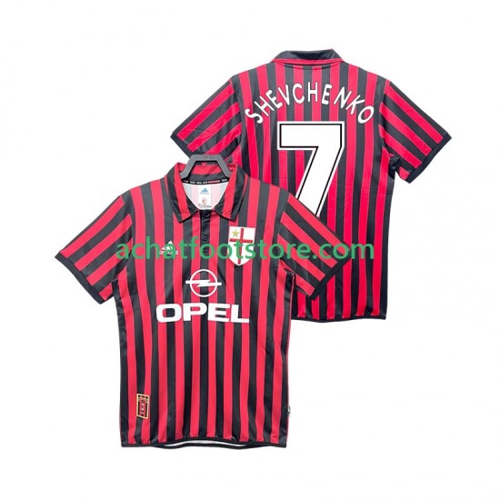 Maillot AC Milan SHEVCHENKO 7 Rétro Domicile Tenue pour Homme 2002 2022 Manche Courte