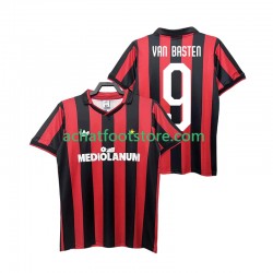Maillot AC Milan VAN BASTEN 9 Rétro Domicile Tenue pour Homme 1990 1991 Manche Courte