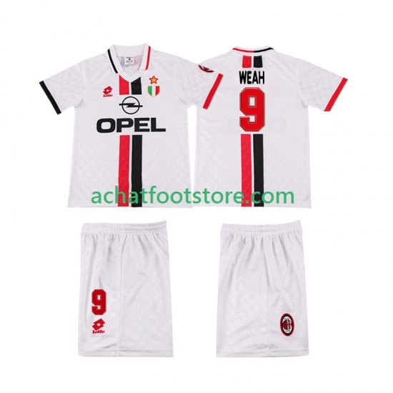 Maillot AC Milan WEAH 8 Rétro Extérieur Tenue pour Enfant 1996 2004 Manche Courte