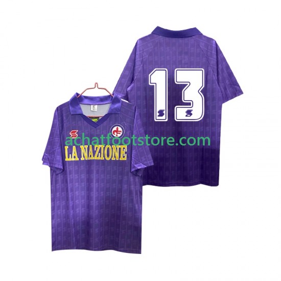 Maillot Fiorentina 13 Rétro Domicile Tenue pour Homme 1989 1990 Manche Courte