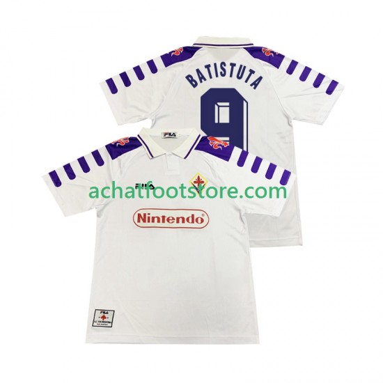 Maillot Fiorentina BASTUTA 9 Rétro Extérieur Tenue pour Homme 1988 2002 Manche Courte