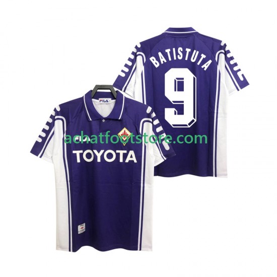 Maillot Fiorentina BASTUTA 9 Rétro Domicile Tenue pour Homme 2002 2022 Manche Courte