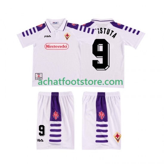 Maillot Fiorentina BASTUTA 9 Rétro Extérieur Tenue pour Enfant 1988 2002 Manche Courte