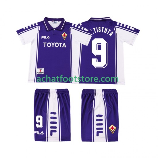 Maillot Fiorentina BASTUTA 9 Rétro Domicile Tenue pour Enfant 2002 2022 Manche Courte