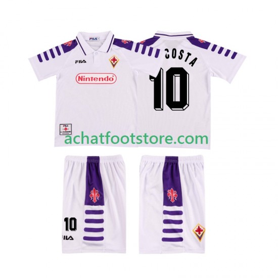 Maillot Fiorentina RUI COSTA 10 Rétro Extérieur Tenue pour Enfant 1988 2002 Manche Courte