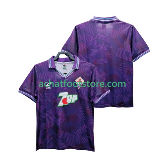 Maillot Fiorentina Rétro Domicile Tenue pour Homme 1992 1993 Manche Courte
