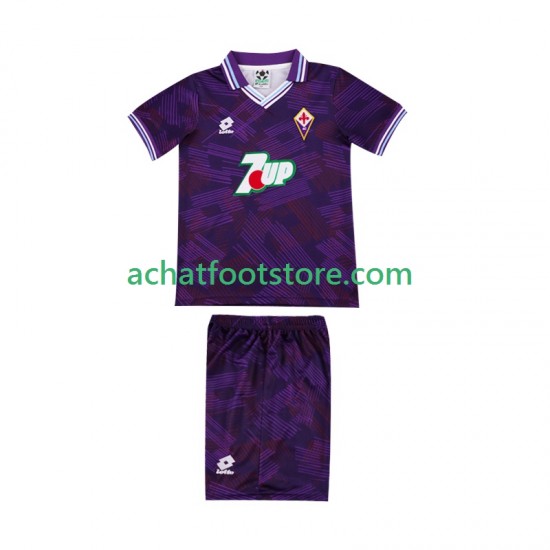 Maillot Fiorentina Rétro Domicile Tenue pour Enfant 1992 1993 Manche Courte