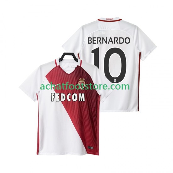 Maillot AS Monaco BERNARDO 10 Domicile Tenue pour Homme 2016 2017 Manche Courte