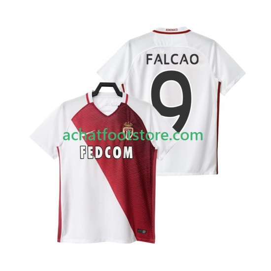 Maillot AS Monaco FALCAO 9 Domicile Tenue pour Homme 2016 2017 Manche Courte