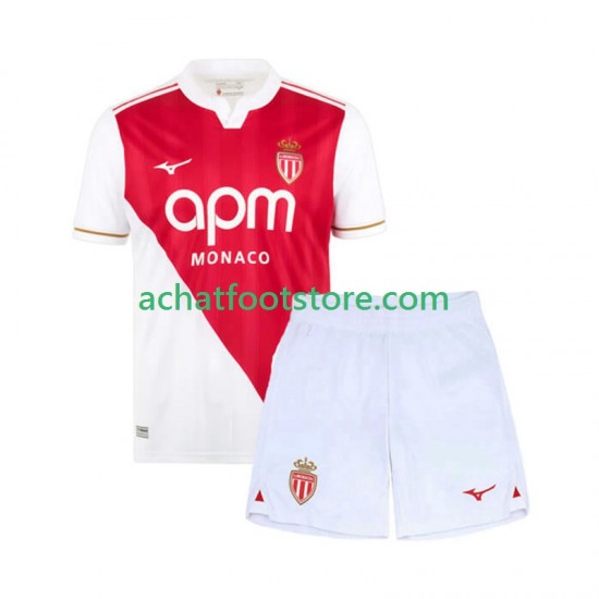 Maillot AS Monaco Domicile Tenue pour Enfant 2025-2026 Manche Courte