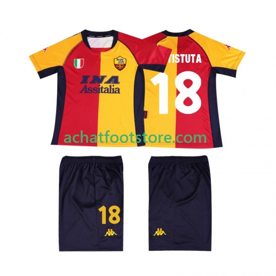 Maillot AS Rome BATISTUTA 18 Rétro Domicile Tenue pour Enfant 2011 Manche Courte
