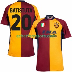 Maillot AS Rome Batistuta 20 Rétro Domicile Tenue pour Homme 2022 2011 Manche Courte