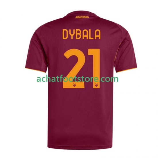Maillot AS Rome Dybala 21 Domicile Tenue pour Homme 2025-2026 Manche Courte