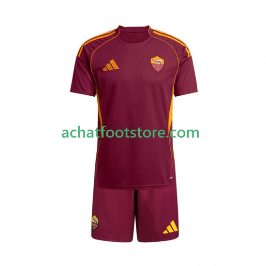 Maillot AS Rome Domicile Tenue pour Enfant 2025-2026 Manche Courte