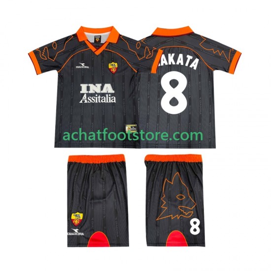 Maillot AS Rome NAKATA 8 Rétro Extérieur Tenue pour Enfant 2002 2022 Manche Courte