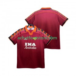 Maillot AS Rome Rétro Domicile Tenue pour Homme 1988 2002 Manche Courte