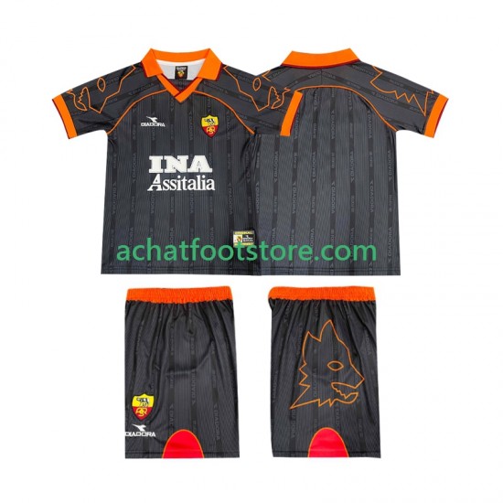 Maillot AS Rome Rétro Extérieur Tenue pour Enfant 2002 2022 Manche Courte
