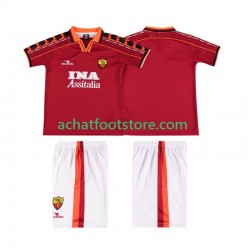 Maillot AS Rome Rétro Domicile Tenue pour Enfant 1988 2002 Manche Courte