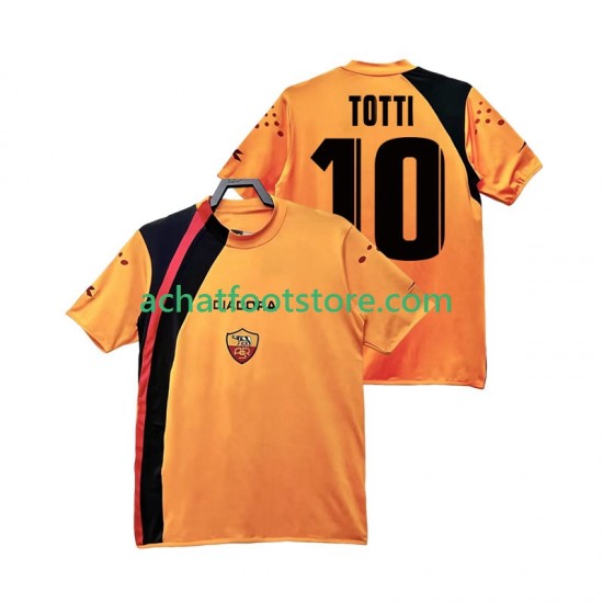 Maillot AS Rome TOTTI 10 Rétro Domicile Tenue pour Homme 1998 2006 Manche Courte
