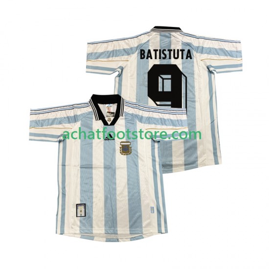 Maillot Argentine BATISUTA 9 Rétro Domicile Tenue pour Homme 1988 Manche Courte