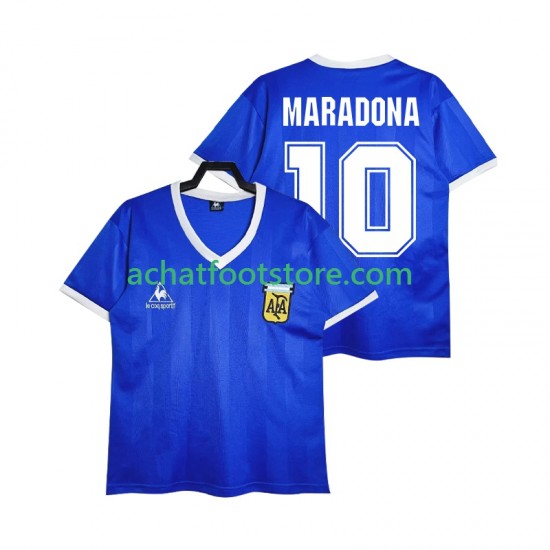 Maillot Argentine MARADONA 10 Rétro Extérieur Tenue pour Homme 1986 Manche Courte