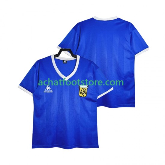 Maillot Argentine Rétro Extérieur Tenue pour Homme 1986 Manche Courte