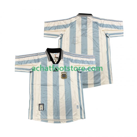Maillot Argentine Rétro Domicile Tenue pour Homme 1988 Manche Courte