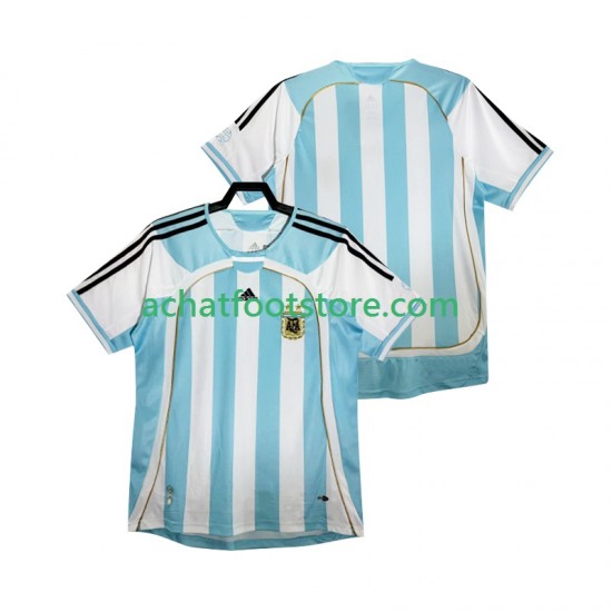 Maillot Argentine Rétro Domicile Tenue pour Homme 2014 Manche Courte