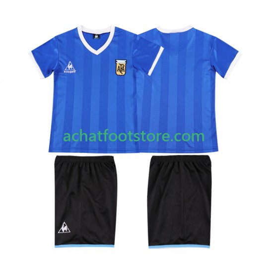 Maillot Argentine Rétro Extérieur Tenue pour Enfant 1986 Manche Courte