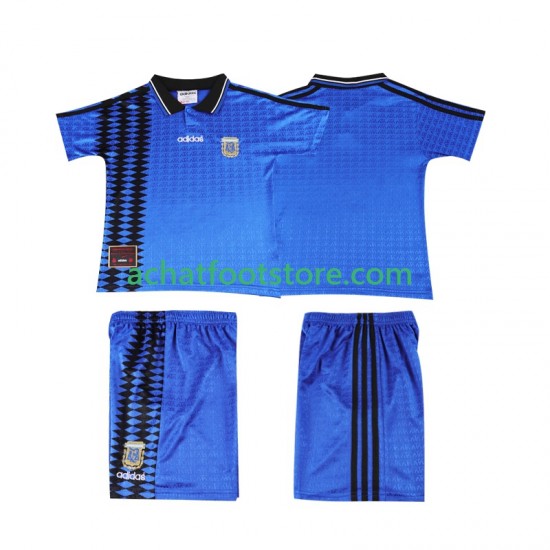 Maillot Argentine Rétro Extérieur Tenue pour Enfant 1994 Manche Courte