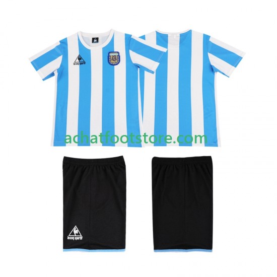 Maillot Argentine Rétro Domicile Tenue pour Enfant 1986 Manche Courte