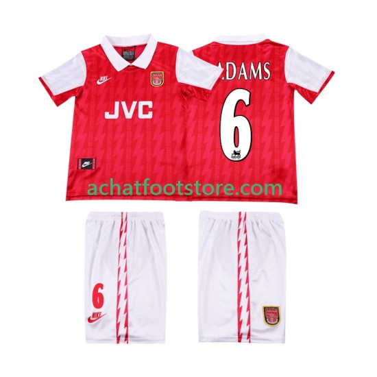 Maillot Arsenal ADAMS 6 Rétro Domicile Tenue pour Enfant 1994 1996 Manche Courte