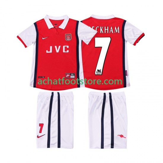 Maillot Arsenal BECKHAM 7 Rétro Domicile Tenue pour Enfant 1988 2002 Manche Courte
