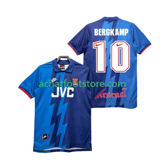 Maillot Arsenal BERGKAMP 10 Rétro Extérieur Tenue pour Homme 1995 1996 Manche Courte
