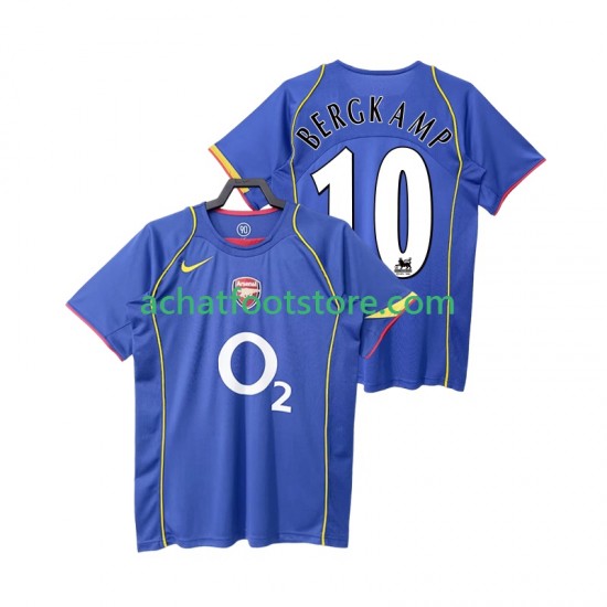 Maillot Arsenal BERGKAMP 10 Rétro Extérieur Tenue pour Homme 1999 1998 Manche Courte