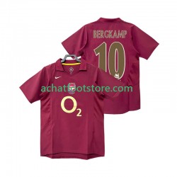 Maillot Arsenal BERGKAMP 10 Rétro Domicile Tenue pour Homme 1998 2006 Manche Courte