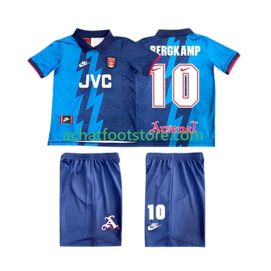 Maillot Arsenal BERGKAMP 10 Rétro Extérieur Tenue pour Enfant 1995 1996 Manche Courte