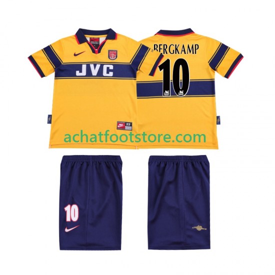 Maillot Arsenal BERGKAMP 10 Rétro Extérieur Tenue pour Enfant 2004 2002 Manche Courte