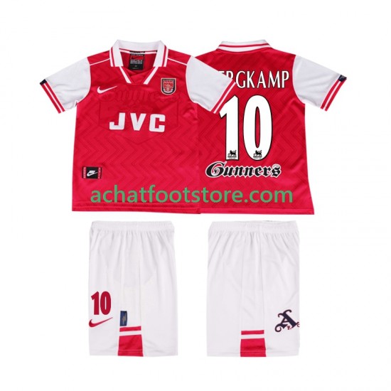 Maillot Arsenal BERGKAMP 10 Rétro Domicile Tenue pour Enfant 1996 2004 Manche Courte