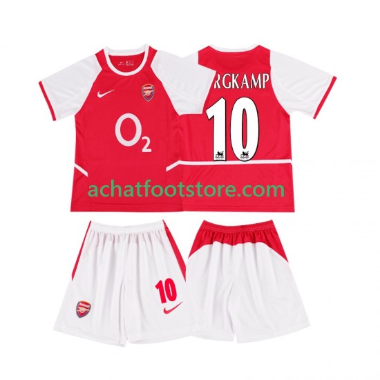 Maillot Arsenal BERGKAMP 10 Rétro Domicile Tenue pour Enfant 2010 2008 Manche Courte