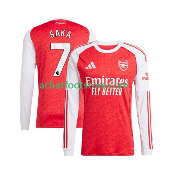 Maillot Arsenal Bukayo Saka 7 Domicile Tenue pour Homme 2025-2026 Manche Longue