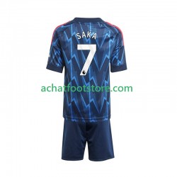 Maillot Arsenal Bukayo Saka 7 Extérieur Tenue pour Enfant 2025-2026 Manche Courte