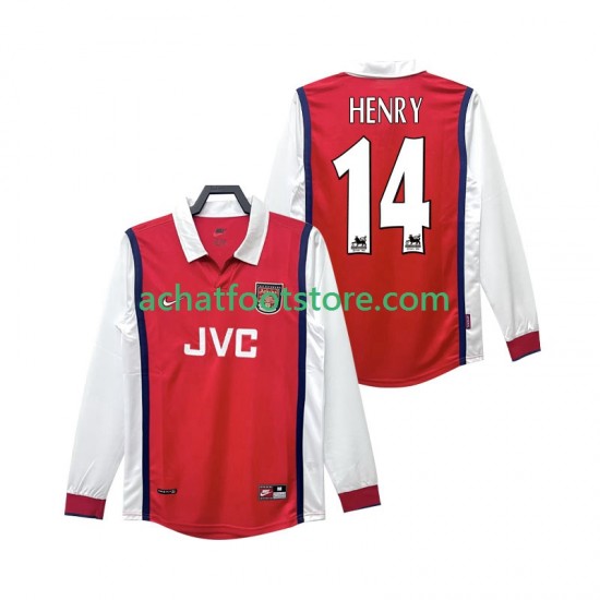 Maillot Arsenal Henry 14 Rétro Domicile Tenue pour Homme 1988 2002 Manche Longue