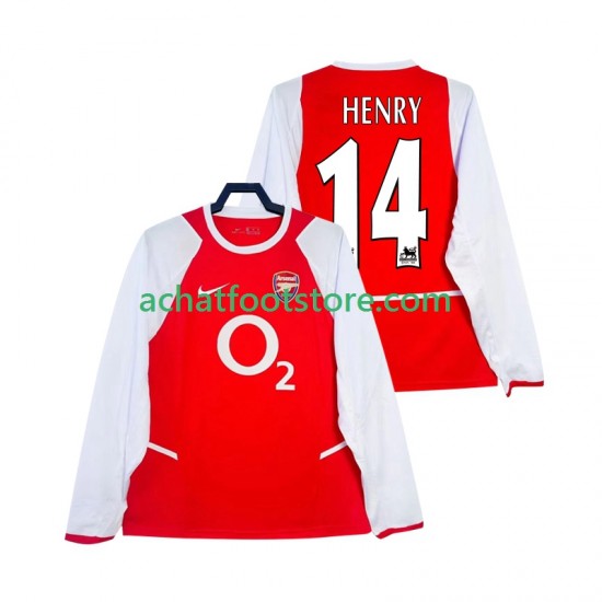 Maillot Arsenal Henry 14 Rétro Domicile Tenue pour Homme 2010 2008 Manche Longue