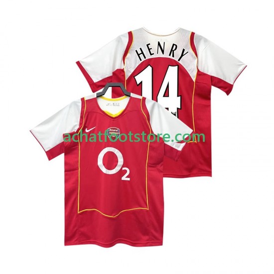 Maillot Arsenal Henry 14 Rétro Domicile Tenue pour Homme 1999 1998 Manche Courte